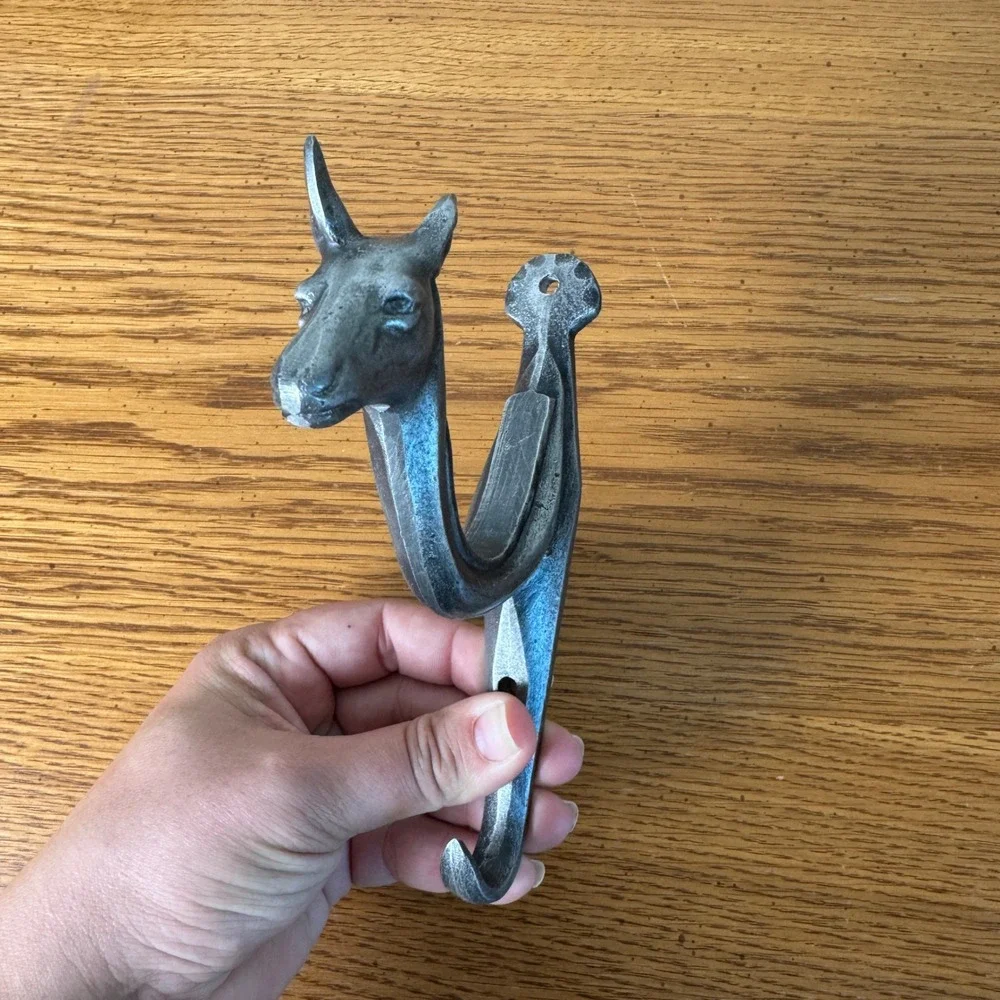 Vintage 1964 Whitehall Metal Studios Deer Head‎ Double Hook Hanger Metal